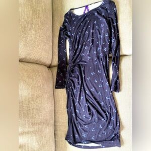 Seraphine Blue Long Sleeve Sheath Nursing Dress